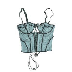 urban outfitters green corset top